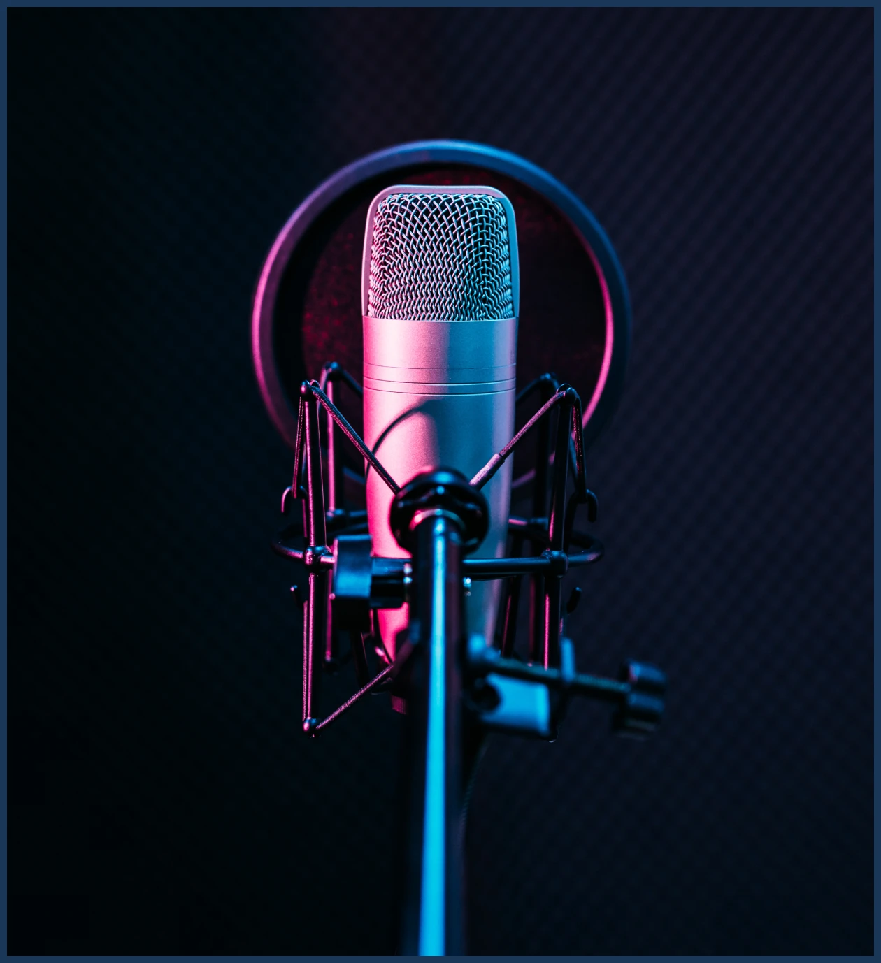 Professional recording microphone setup