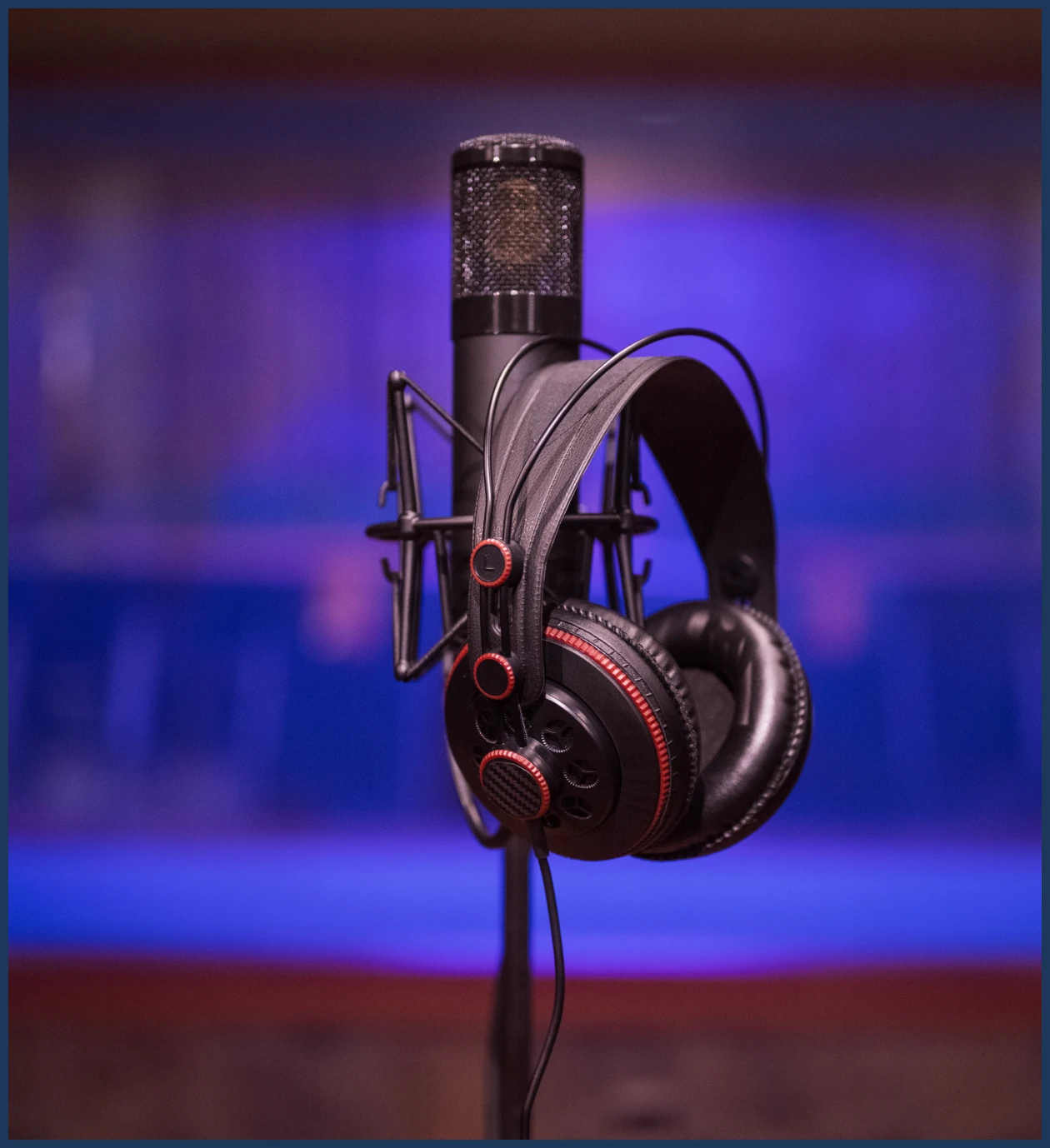 Professional recording equipment in focus